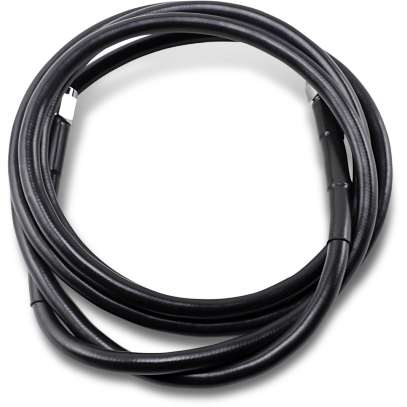 DRAG SPECIALTIES BLACK S/S BRAKE LINE 78" Front - Driven Powersports
