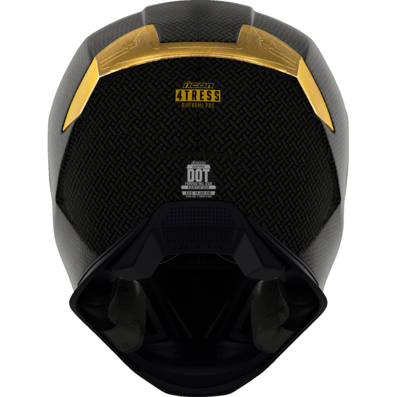ICON HELMET AFP CARB 4TRESS Yellow Back - Driven Powersports