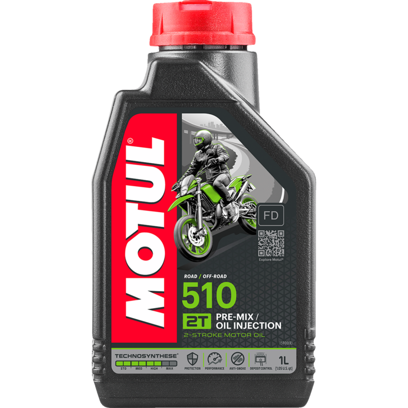 MOTUL 510 2T LOW 1L MOTUL Smoke Front - Driven Powersports