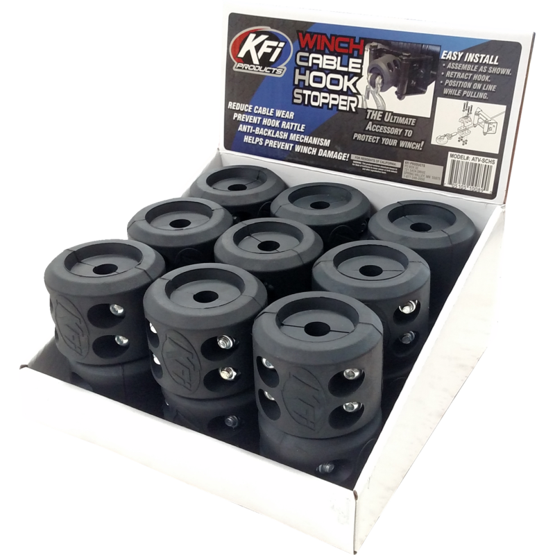 KFI PRODUCTS SPLIT CABLE HOOK STOPPER - 18 PACK - COUNTER TOP Front - Driven Powersports