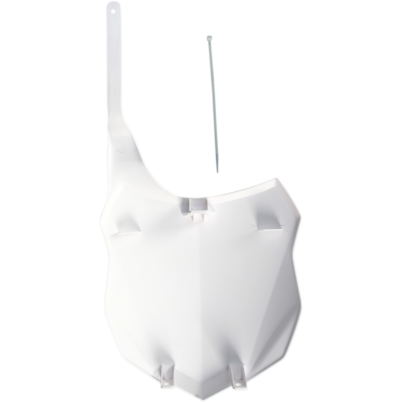 ACERBIS FRONT # PLATE- KX250F/450F:13-13 White Back - Driven Powersports