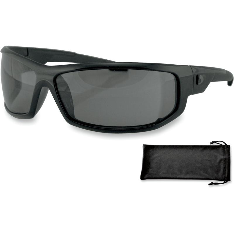 BOBSTER AXL FRAME ANTI-FOG SMOKED LENS Black 3/4 Front - Driven Powersports