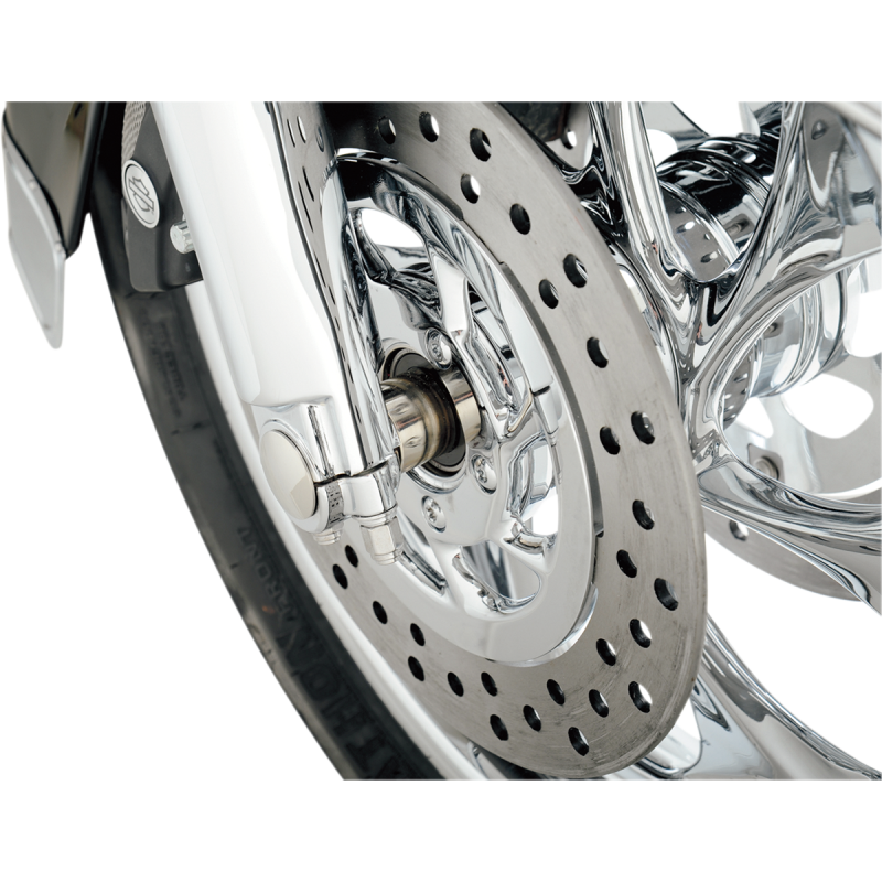 KLOCK WERKS 08-19 FLHT/FLHR/FLTR FLUSH FRT AXLE Application Shot - Driven Powersports