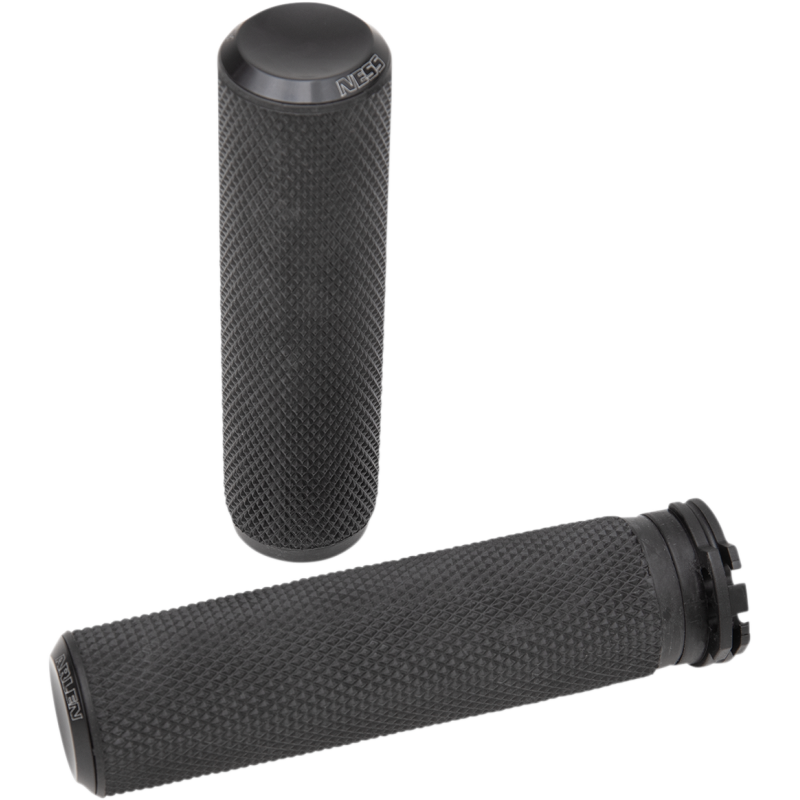 ARLEN NESS GRIPS KNURLED RUBBER CBL Black Front - Driven Powersports