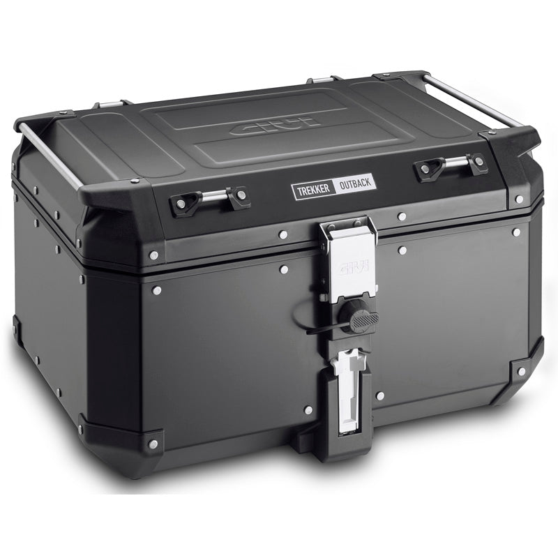 GIVI 58L TREKKER OUTBACK OBKN58B TOP ALUMINIUM BLACK Black - Driven Powersports
