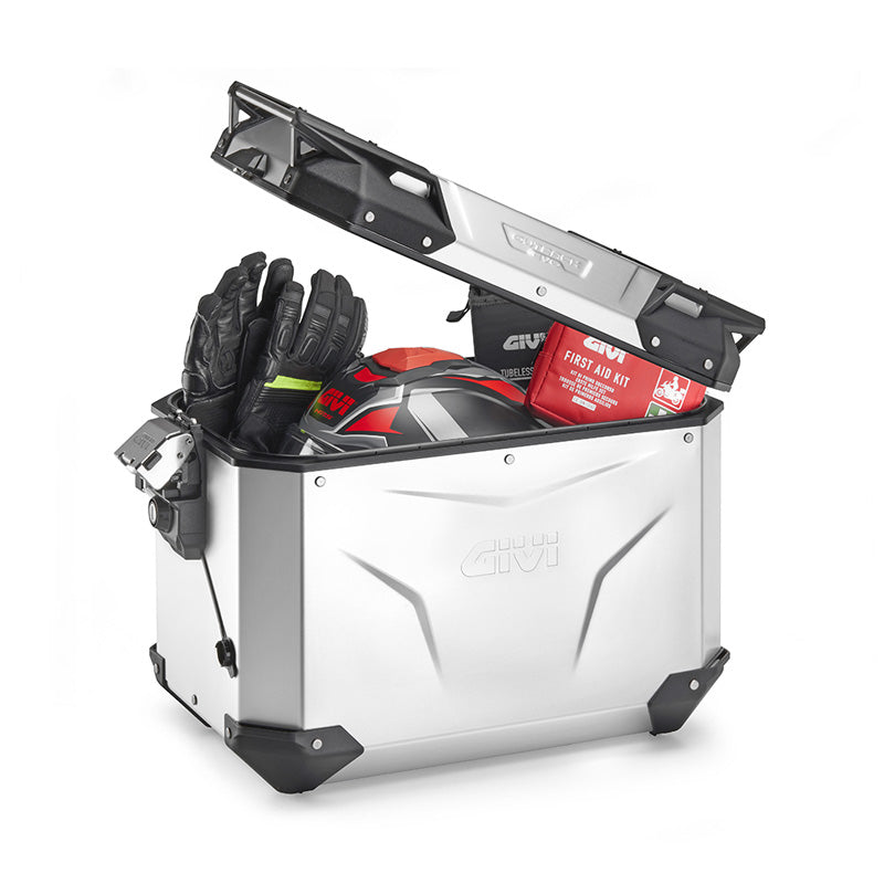 GIVI 48L OBKEV48AR TREKKER OUTBACK EVO ANODISED RIGHT SIDE - Driven Powersports