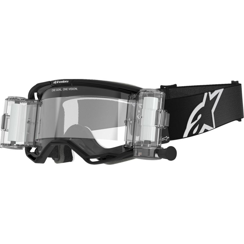 ALPINESTARS GOGGLE VISION 8 CORP ROLL-OFF Black/Clear Front - Driven Powersports