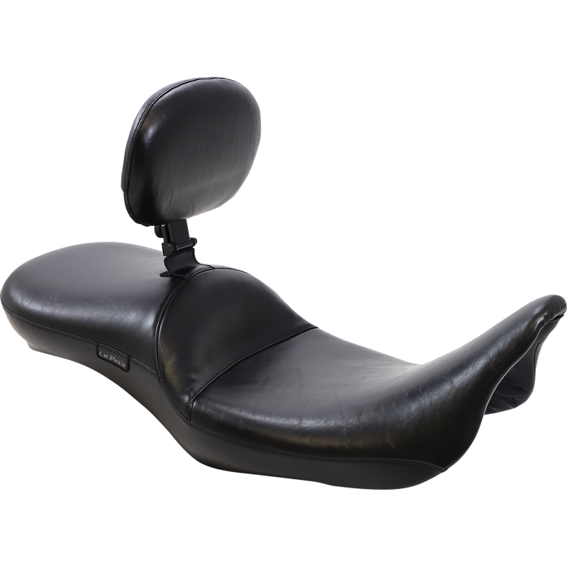 LE PERA 08-19 FLHT MAVERICK SEAT LONG SMTH BK/R Front - Driven Powersports