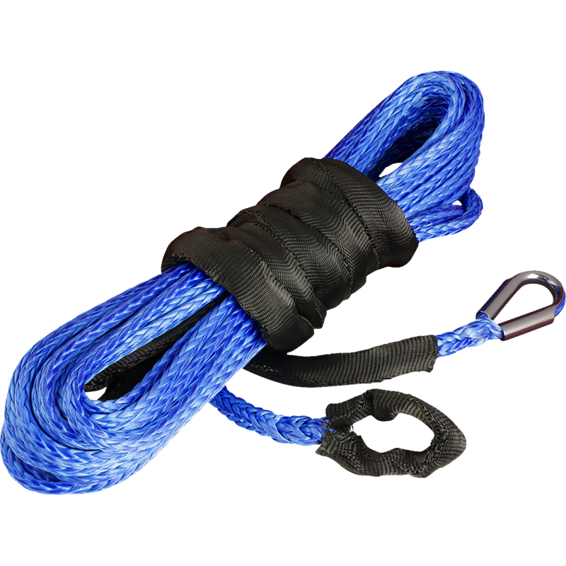 KFI PRODUCTS WINCH ROPE EXTENSION - SYNTHETIC - - 1/4" X 50' Blue Front - Driven Powersports