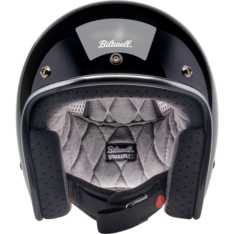 BILTWELL HELMET BONANZA Gloss Black Front - Driven Powersports