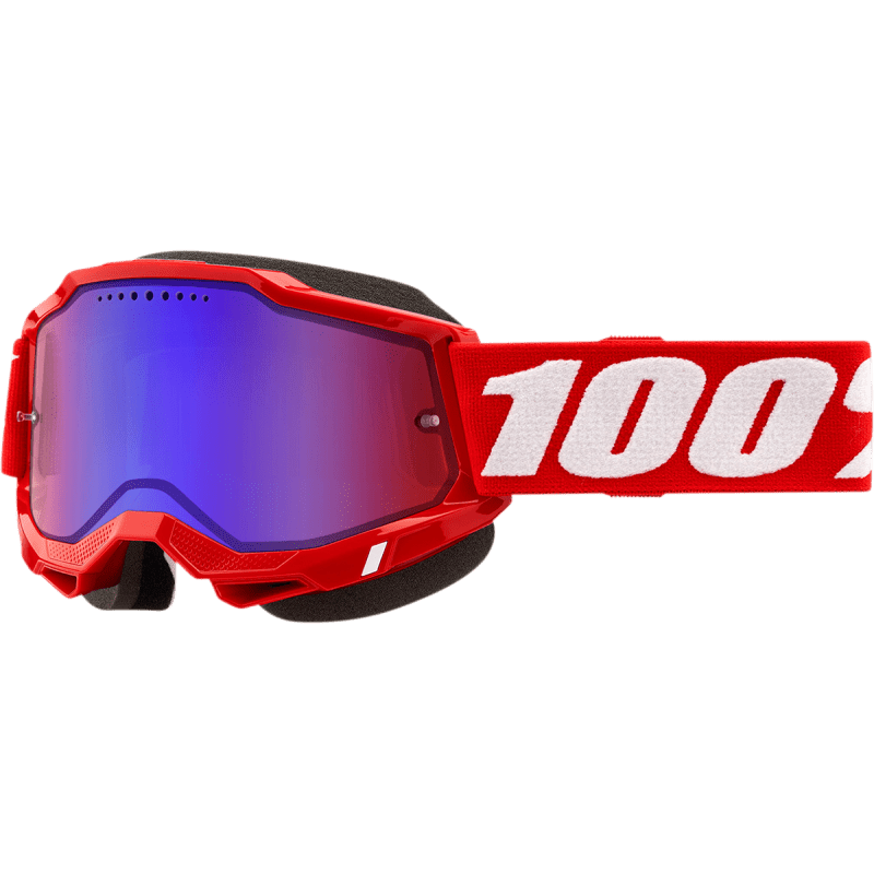 100% ACCURI 2 SNOWMOBILE GOGGLE MIRROR RED/BLUE LENS - DRIVEN Canada's Powersports 19626100104450022 - 00005