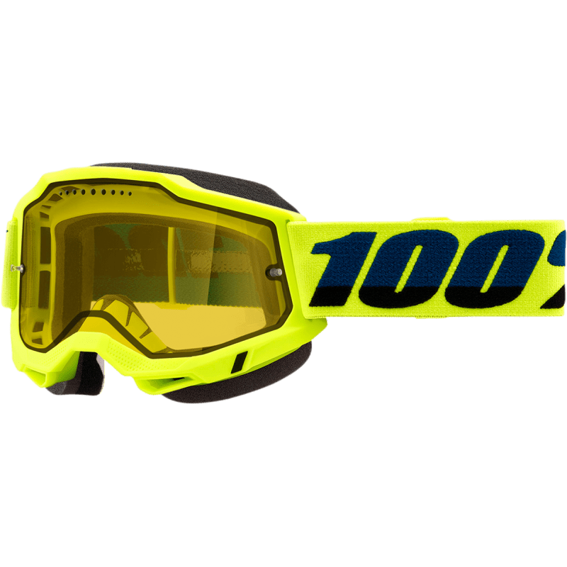 100% ACCURI 2 SNOWMOBILE GOGGLE YELLOW VENTED DUAL LENS - DRIVEN Canada's Powersports 19626100094850021 - 00003