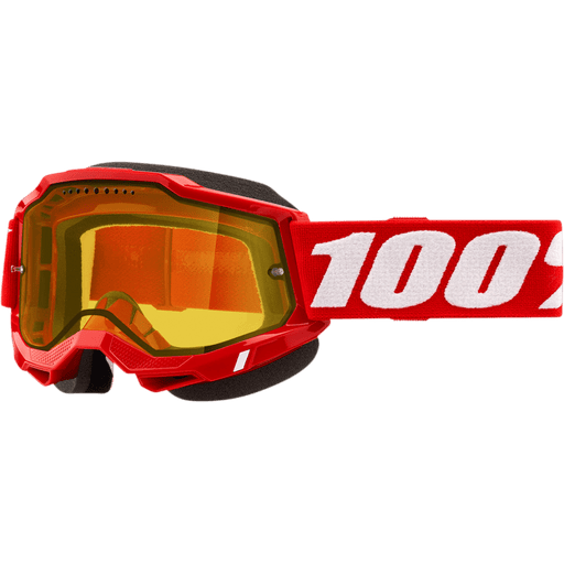 100% ACCURI 2 SNOWMOBILE GOGGLE - YELLOW VENTED DUAL LENS - Driven Powersports Inc.19626100097950021-00005