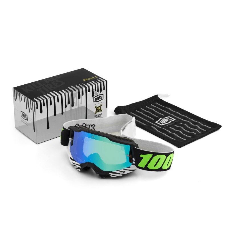 100% ACCURI 2 UTV SPECIAL GOGGLE KB43 MIRROR GREEN LENS (KB - 50019 - 00001) - DRIVEN Canada's Powersports 196261022469KB - 50019 - 00001