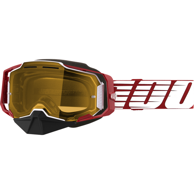 100% ARMEGA SNOWMOBILE GOGGLE OVERSIZED DEEP YELLOW LENS - DRIVEN Canada's Powersports 19626100140250007 - 00006