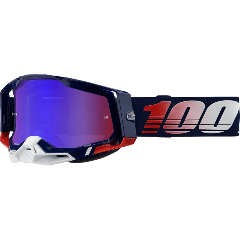 100% RACECRAFT 2 GOGGLE REPUBLIC MIRROR RED/BLUE LENS (50010 - 00022) - DRIVEN Canada's Powersports 19626102305350010 - 00022