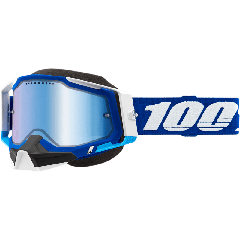 100% RACECRAFT 2 SNOWMOBILE GOGGLE MIRROR BLUE LENS - DRIVEN Canada's Powersports 19626100185350012 - 00002