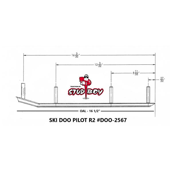 Stud Boy Pilot R2 Skis Shaper Bar (DOO-S2567-90) - Driven Powersports