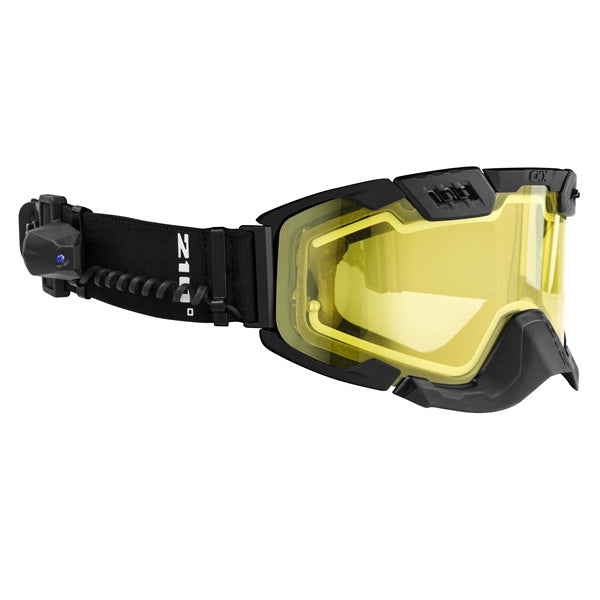 CKX Electric 210° Goggles with Controlled Ventilation for Backcountry 210 Off-Road Matte Black Yellow - Driven Powersports