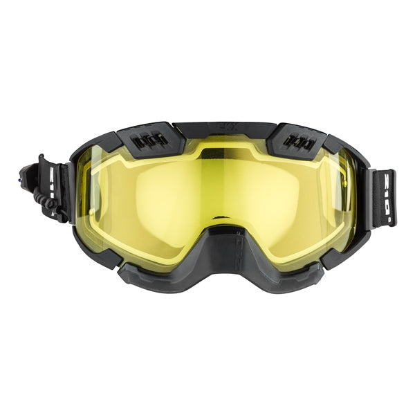 CKX Electric 210° Goggles with Controlled Ventilation for Backcountry 210 Off-Road Matte Black Yellow - Driven Powersports