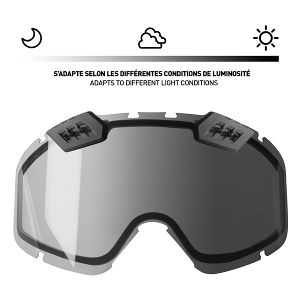 CKX Photochromic 210° Goggles Lens with adjustable Ventilation, Winter Photochromic 210° - Driven Powersports