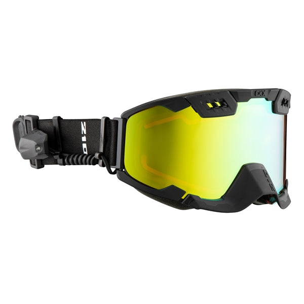 CKX Electric 210° Goggles with Controlled Ventilation for Backcountry 210 Off-Road Matte Black Mirror gold - Driven Powersports