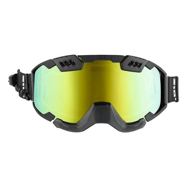 CKX Electric 210° Goggles with Controlled Ventilation for Backcountry 210 Off-Road Matte Black Mirror gold - Driven Powersports