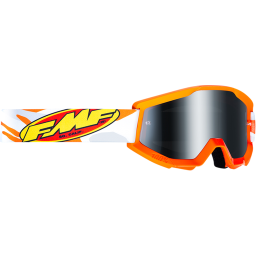 FMF POWERCORE YOUTH GOGGLE ASSAULT - MIRROR SILVER LENS Front