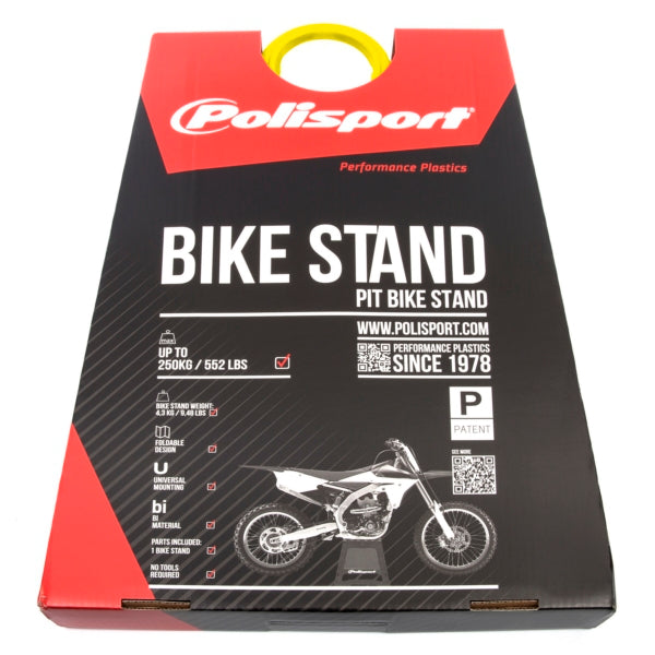POLISPORT FOLDABLE BIKE STAND Black/Yellow - Driven Powersports