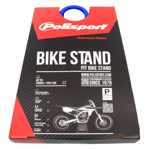 POLISPORT FOLDABLE BIKE STAND Black/Blue - Driven Powersports