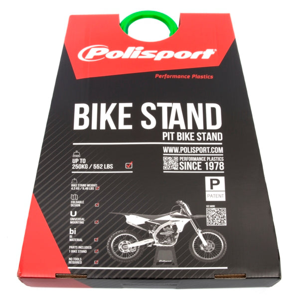 POLISPORT FOLDABLE BIKE STAND Black/Green - Driven Powersports