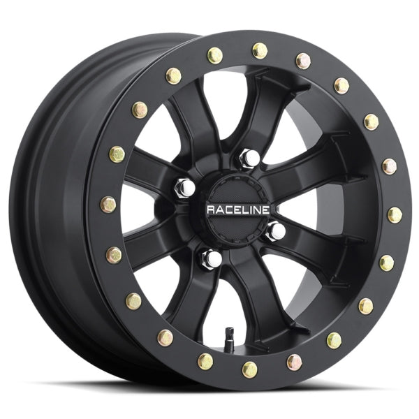 RACELINE WHEELS 14X7 4/137 A71B-BK MAMBA BLOCK Black Matte - Driven Powersports