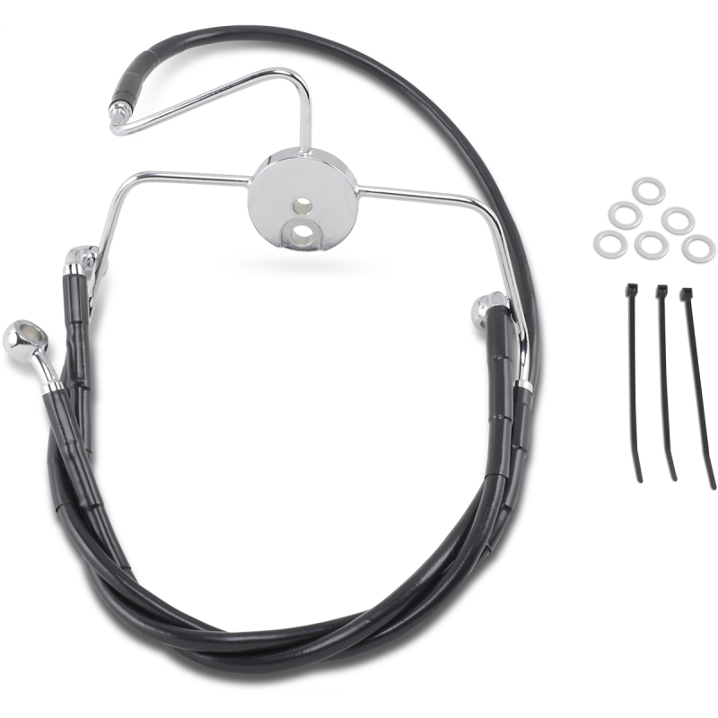 DRAG SPECIALTIES 94-07 FLHR +4BLK FRT BRK LINE KIT Front - Driven Powersports