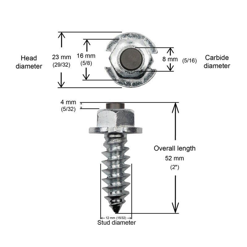 SS - FLANGED STUDS - Driven Powersports