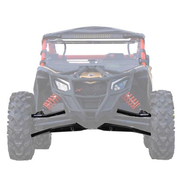 SuperATV High-Clearance A-Arms - Red w/ Heavy-Duty Ball Joints (AA-CA-X3RS-002HCBH02) - Driven Powersports