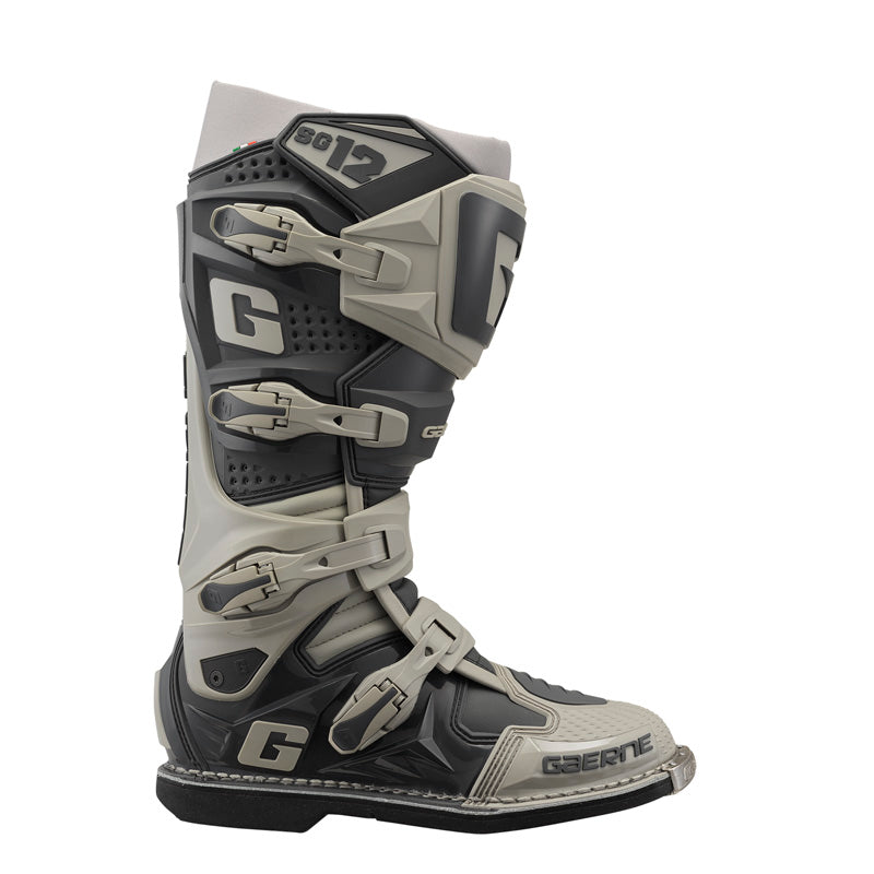 SG-12 MX BOOTS - GREY/FLUO YELLOW/BLACK (41) Stone Grey - Driven Powersports