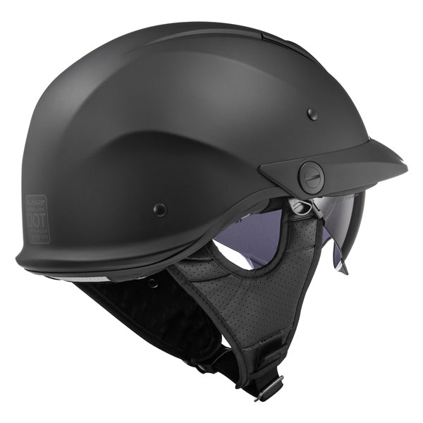 LS2 Rebellion Half Helmet Black SM - Driven Powersports