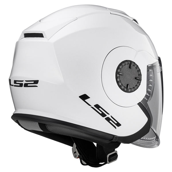 LS2 Verso Open-Face Helmet Solid White XL - Driven Powersports
