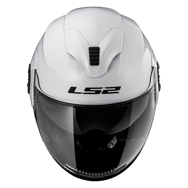LS2 Verso Open-Face Helmet Solid White XL - Driven Powersports