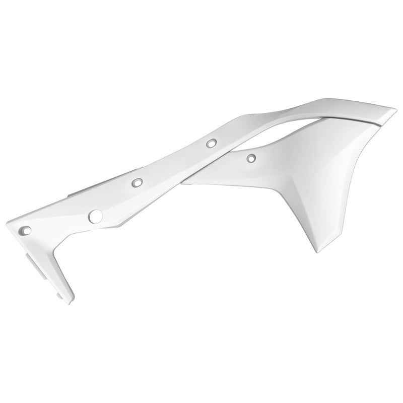 POLISPORT RADIATOR SCOOPS KAWASAKI (WHITE) White - Driven Powersports