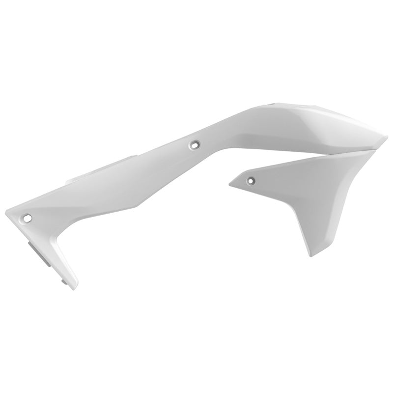 POLISPORT RADIATOR SCOOPS KAWASAKI (WHITE) White - Driven Powersports