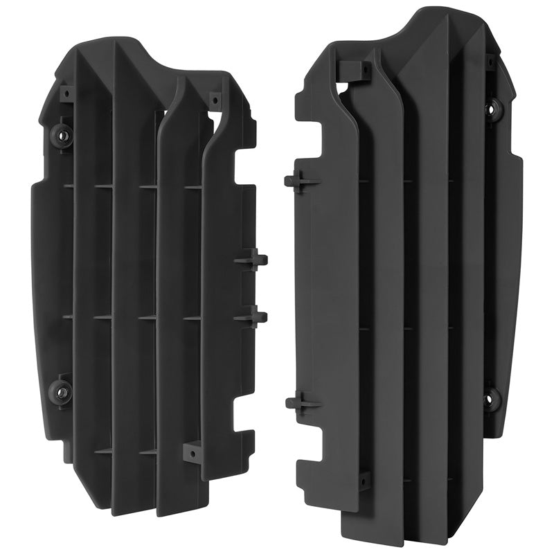 POLISPORT RADIATOR LOUVERS KAWASAKI (BLACK) Black - Driven Powersports
