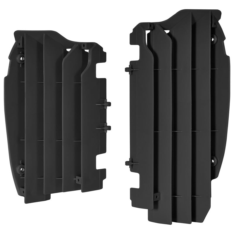 POLISPORT RADIATOR LOUVERS KAWASAKI (BLACK) Black - Driven Powersports