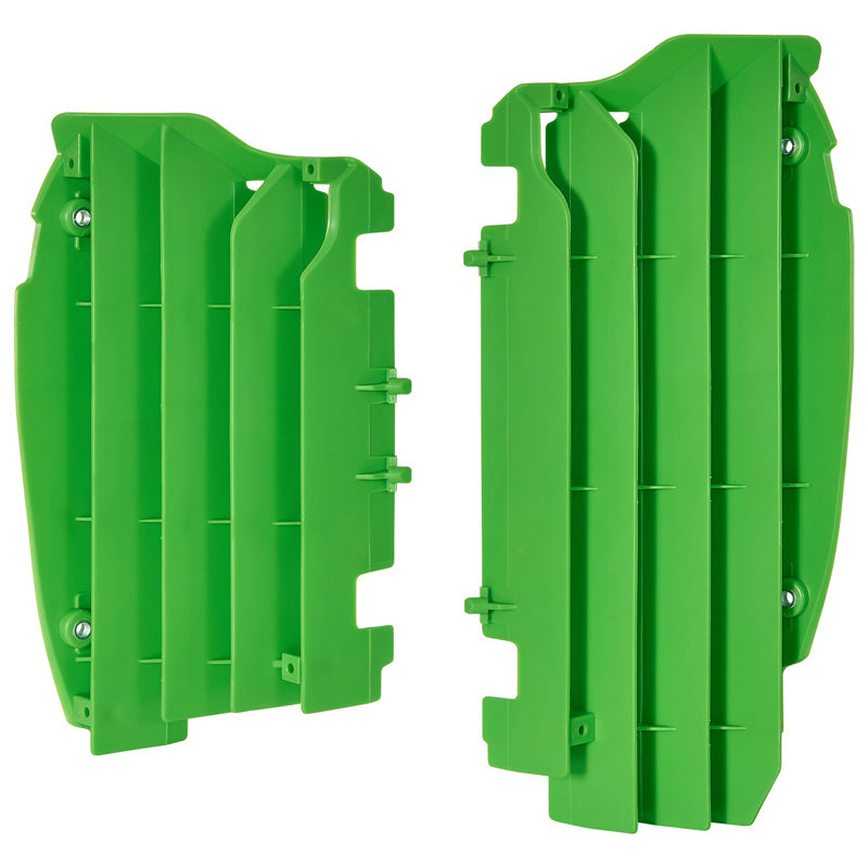 POLISPORT RADIATOR LOUVERS KAWASAKI (VERT) Green - Driven Powersports