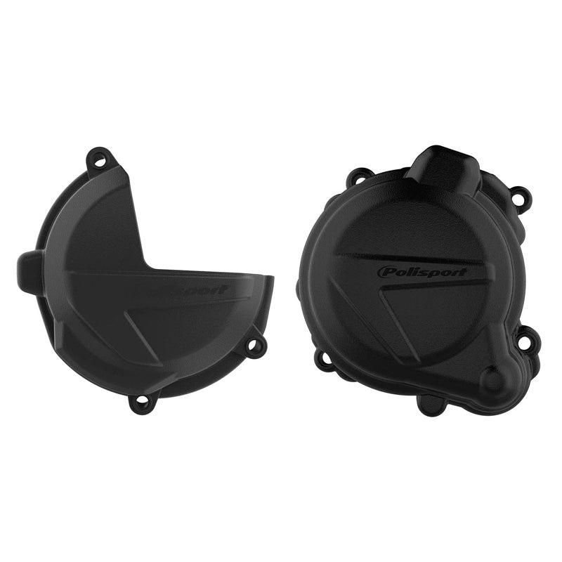 POLISPORT CLUTCH & IGNITION COVER PROTECTOR KIT BETA (BLACK) - Driven Powersports