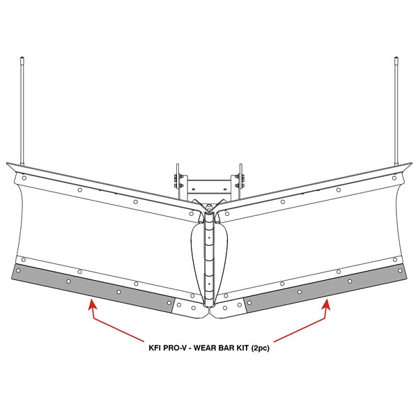 KFI V-Plow Wing Wear Bar - Driven Powersports