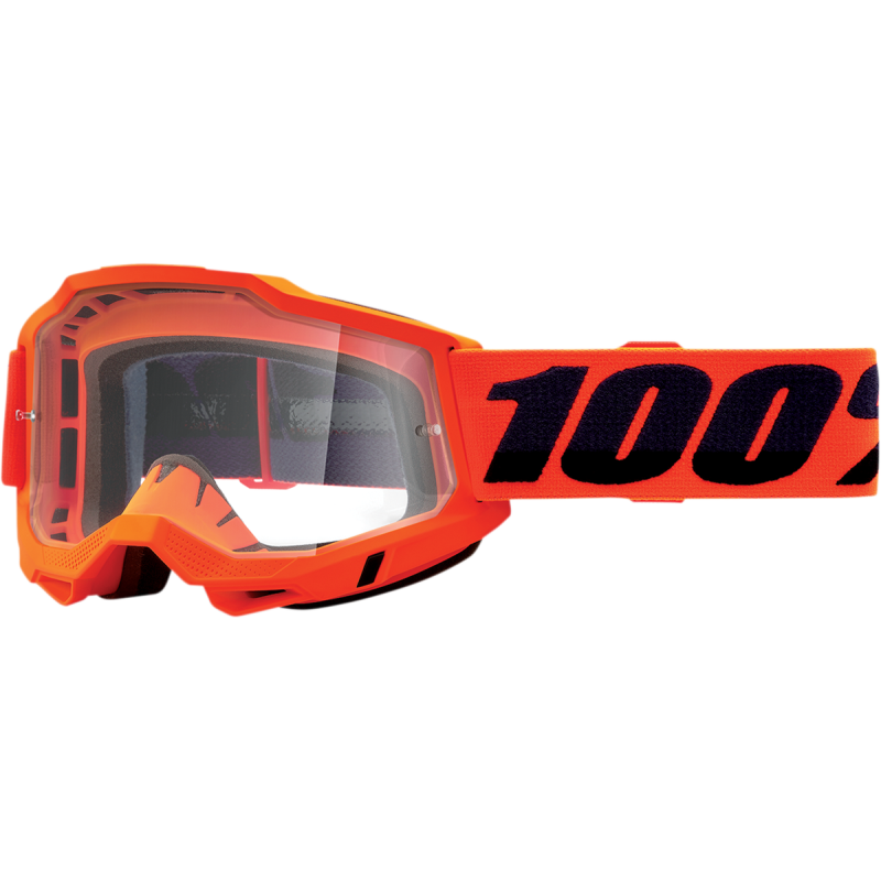 100% ACCURI 2 GOGGLE - CLEAR LENS Orange Front - Driven Powersports