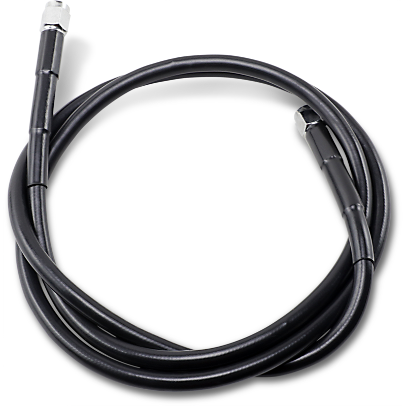 DRAG SPECIALTIES BLACK S/S BRAKE LINE 50" Front - Driven Powersports