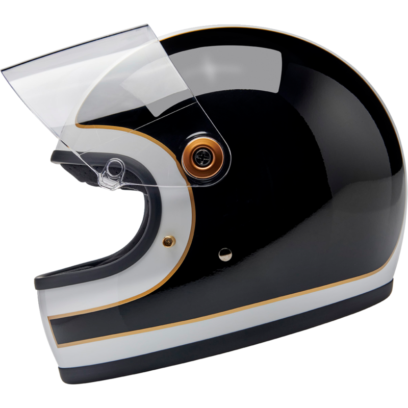 BILTWELL HELMET GRINGO S White/Black Left Side - Driven Powersports