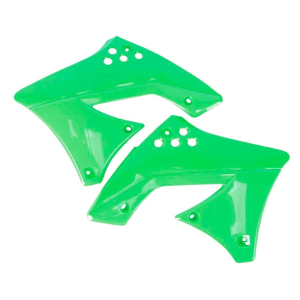 POLISPORT VERT RADIATOR SCOOPS KAWASAKI KLX110 (10-23) Green - Driven Powersports